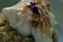 Limoen risotto met kabeljauw